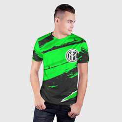 Футболка спортивная мужская Inter sport green, цвет: 3D-принт — фото 2
