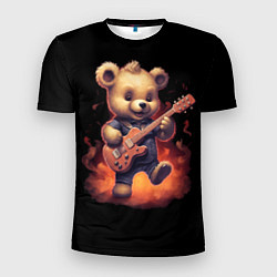 Футболка спортивная мужская Плюшевый медведь играет на гитаре, цвет: 3D-принт