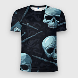 Мужская спорт-футболка Черепа и ножи