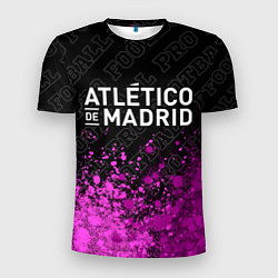 Футболка спортивная мужская Atletico Madrid pro football посередине, цвет: 3D-принт