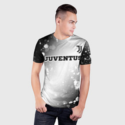 Футболка спортивная мужская Juventus sport на светлом фоне посередине, цвет: 3D-принт — фото 2