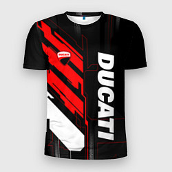 Мужская спорт-футболка Ducati - красный технологический