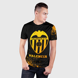 Футболка спортивная мужская Valencia - gold gradient, цвет: 3D-принт — фото 2