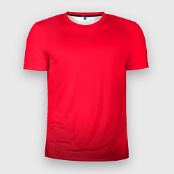 Футболка спортивная мужская Карминово-красный мягкий градиент с затемнением, цвет: 3D-принт