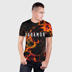 Футболка спортивная мужская Paramore red lava, цвет: 3D-принт — фото 2