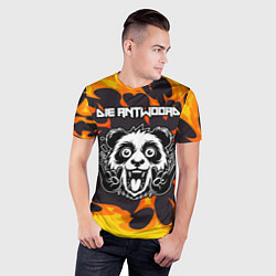 Футболка спортивная мужская Die Antwoord рок панда и огонь, цвет: 3D-принт — фото 2