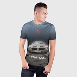 Футболка спортивная мужская Американский масл-кар Pontiac, цвет: 3D-принт — фото 2