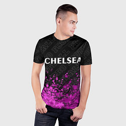 Футболка спортивная мужская Chelsea pro football посередине, цвет: 3D-принт — фото 2