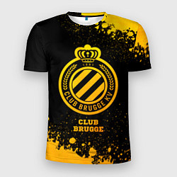 Футболка спортивная мужская Club Brugge - gold gradient, цвет: 3D-принт