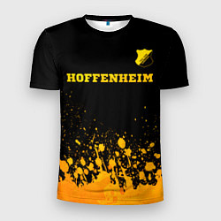 Мужская спорт-футболка Hoffenheim - gold gradient посередине