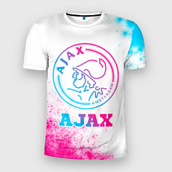 Футболка спортивная мужская Ajax neon gradient style, цвет: 3D-принт