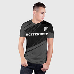 Футболка спортивная мужская Hoffenheim sport на темном фоне посередине, цвет: 3D-принт — фото 2