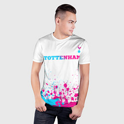 Футболка спортивная мужская Tottenham neon gradient style посередине, цвет: 3D-принт — фото 2