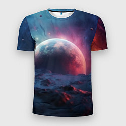 Футболка спортивная мужская Фантастика космос и планета, цвет: 3D-принт