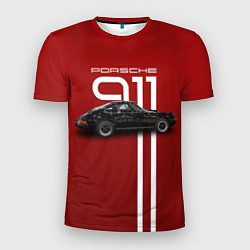Футболка спортивная мужская Ретро автомобиль Porsche, цвет: 3D-принт