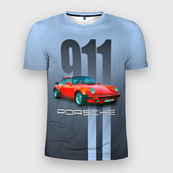 Футболка спортивная мужская Винтажный автомобиль Porsche 911 Carrera, цвет: 3D-принт