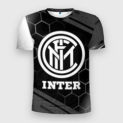 Футболка спортивная мужская Inter sport на темном фоне, цвет: 3D-принт