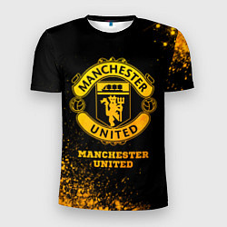 Футболка спортивная мужская Manchester United - gold gradient, цвет: 3D-принт