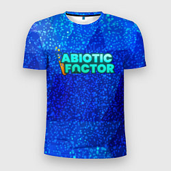 Футболка спортивная мужская Abiotic Factor logo blue neon, цвет: 3D-принт