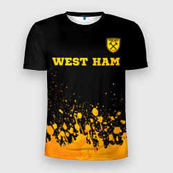 Футболка спортивная мужская West Ham - gold gradient посередине, цвет: 3D-принт