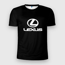 Футболка спортивная мужская Lexus white logo, цвет: 3D-принт