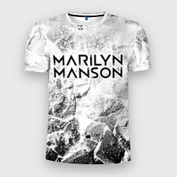 Футболка спортивная мужская Marilyn Manson white graphite, цвет: 3D-принт