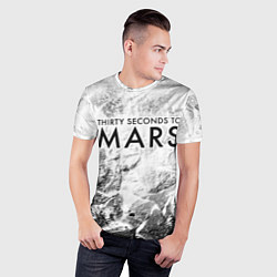 Футболка спортивная мужская Thirty Seconds to Mars white graphite, цвет: 3D-принт — фото 2