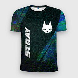 Футболка спортивная мужская Stray glitch blue, цвет: 3D-принт