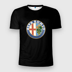 Футболка спортивная мужская Alfa romeo авто, цвет: 3D-принт