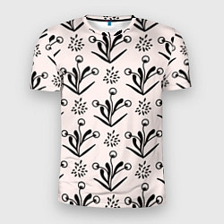 Футболка спортивная мужская Веточка цветочная, цвет: 3D-принт