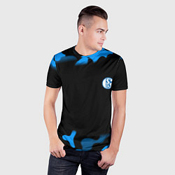 Футболка спортивная мужская Schalke 04 fc camo, цвет: 3D-принт — фото 2