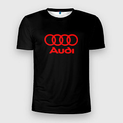 Футболка спортивная мужская Audi red logo, цвет: 3D-принт