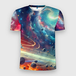 Мужская спорт-футболка Полет к далёкой планете - нейросеть