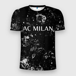 Футболка спортивная мужская AC Milan black ice, цвет: 3D-принт