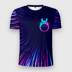 Мужская спорт-футболка Totoro neon blast lines