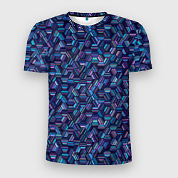 Мужская спорт-футболка Геометрический шестиугольный орнамент