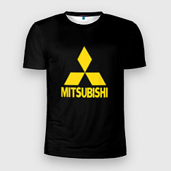 Футболка спортивная мужская Mitsubishi logo yelow, цвет: 3D-принт