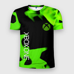 Мужская спорт-футболка Xbox one green flame