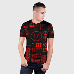 Футболка спортивная мужская Twenty one pilots pattern rock, цвет: 3D-принт — фото 2