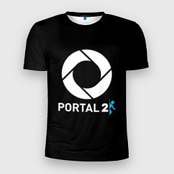 Футболка спортивная мужская Portal2 logo game, цвет: 3D-принт