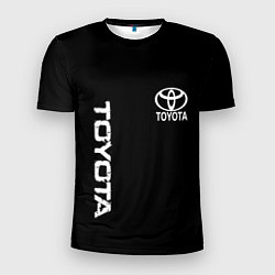 Футболка спортивная мужская Toyota logo white steel, цвет: 3D-принт