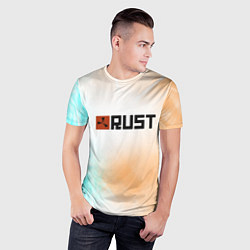 Футболка спортивная мужская RUST gradient, цвет: 3D-принт — фото 2
