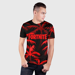 Футболка спортивная мужская Fortnite tropic red, цвет: 3D-принт — фото 2