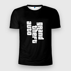 Футболка спортивная мужская Grand theft auto logo, цвет: 3D-принт