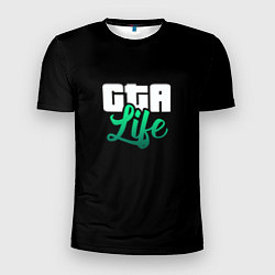 Футболка спортивная мужская GTA life logo, цвет: 3D-принт