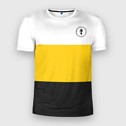 Футболка спортивная мужская За веру царя и святую триединую Русь Крест на узор, цвет: 3D-принт