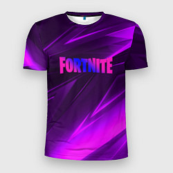 Футболка спортивная мужская Fortnite neon stripes angles logo, цвет: 3D-принт