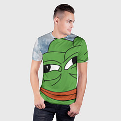 Футболка спортивная мужская Хитрый лягушонок пепе, цвет: 3D-принт — фото 2