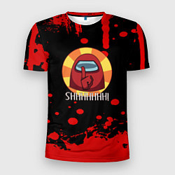 Футболка спортивная мужская Amomg us краски, цвет: 3D-принт