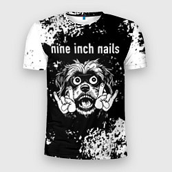 Футболка спортивная мужская Nine Inch Nails рок пес, цвет: 3D-принт
